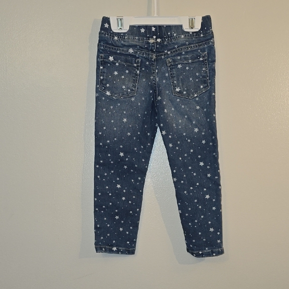 Falls Creek Denim Star Pattern Toddler Girl Jeans. LOT P - Picture 3 of 6